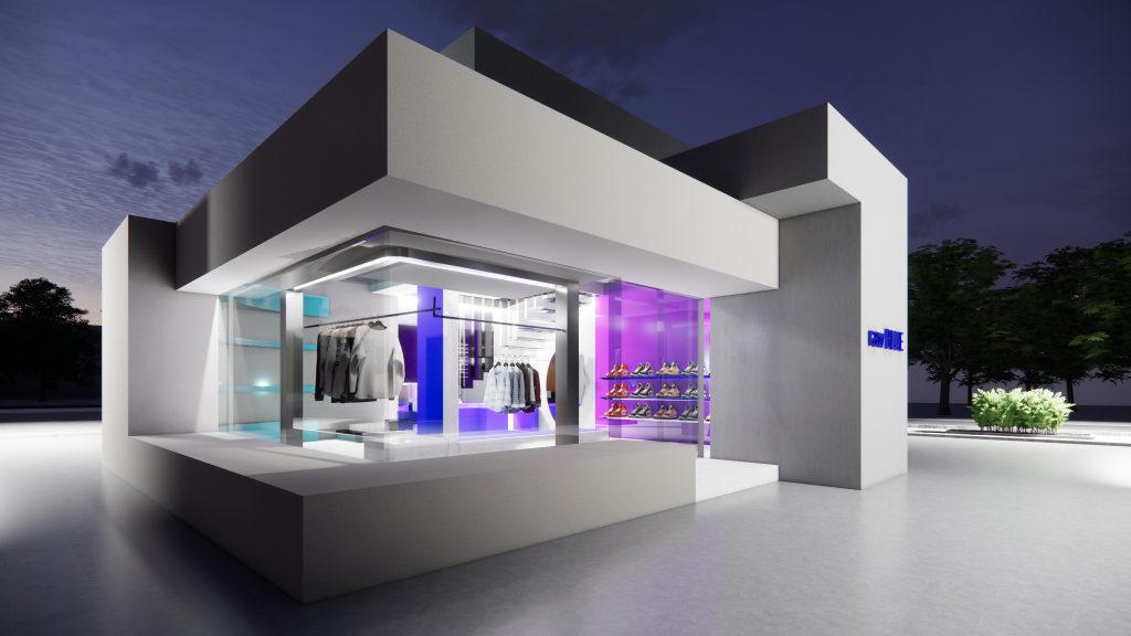 Σχεδιασμός καταστήματος, 3D render — Μαρία-Θεοδώρα Τζαβέλλα